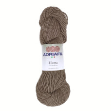63 Пряжа Adriafil Llama, 100г - 120м, коричневий, 50% лама вовна, 50% вовна