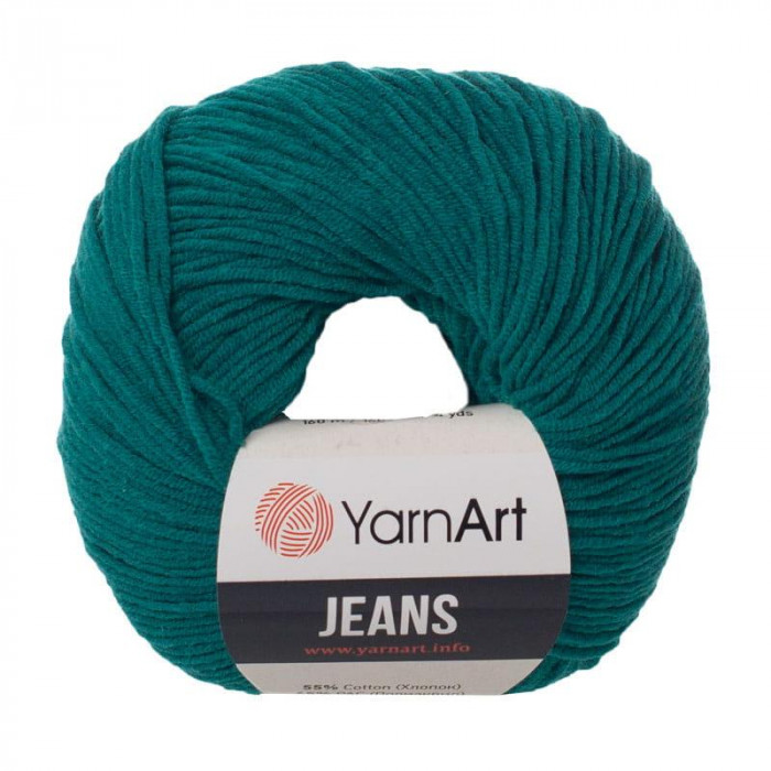 63 Пряжа Jeans 50гр - 160м (Смарагдовий) YarnArt