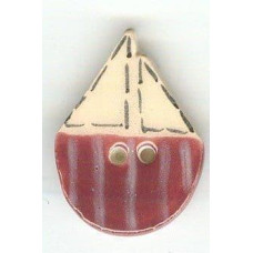 63006 Mill Hill Ґудзик Burgundy Sailboat, кераміка