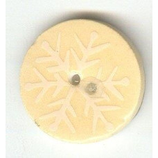 63008 Mill Hill Ґудзик Cream Snowflake, кераміка