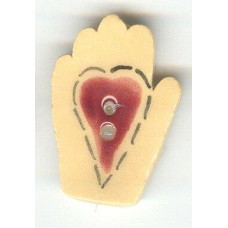 63012 Mill Hill Ґудзик Heart n Hand, кераміка