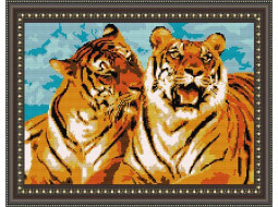 VKA3002 Тигряча ніжність. ArtSolo. Схема на тканині для вишивання бісером (акція)