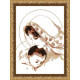 VKA3004-А Дева Мария с младенцем (беж). ArtSolo. Схема на ткани для вышивания бисером