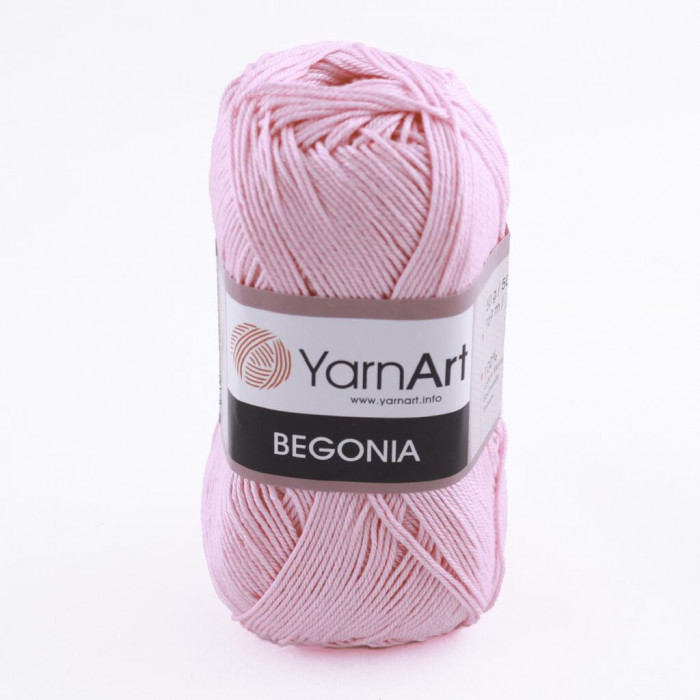 6313 Пряжа Begonia 50гр - 169м (Світло-рожевий) YarnArt