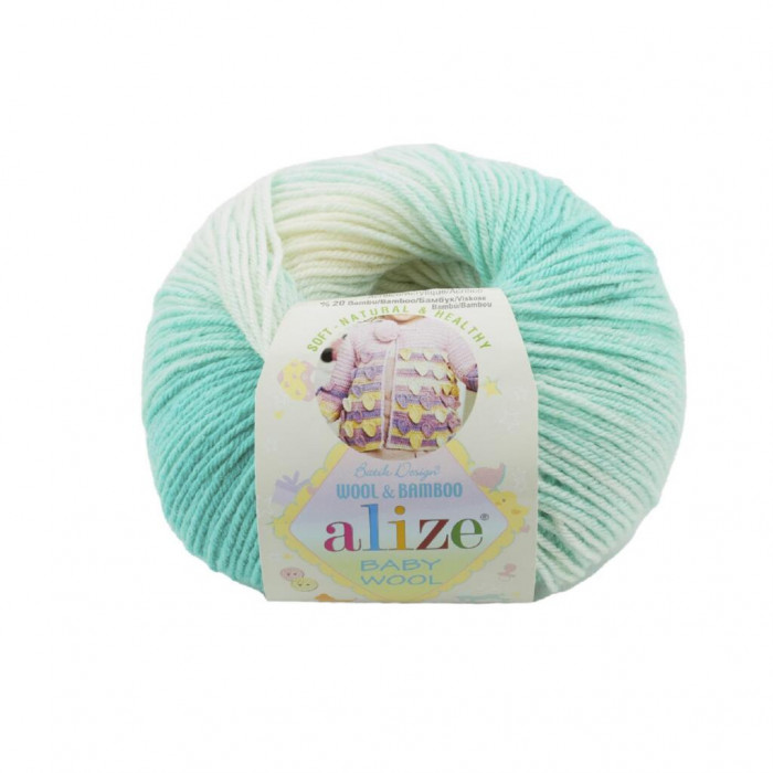 6317 Пряжа Baby Wool Batik 50гр - 175м (різнокольорова). Alize(Знятий з виробництва)