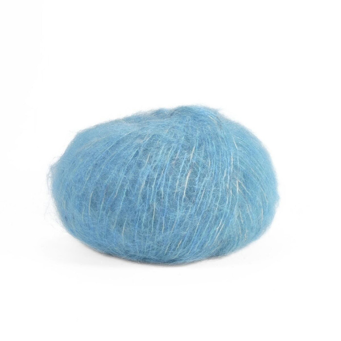 64 Пряжа Adriafil Desiderio, 25г - 160м, блакитний, 55% мохер, 23% вовна екстрафайн, 22% шовк