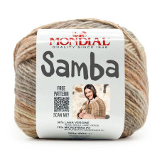 640 Пряжа Mondial Samba, 200г - 400м, мультіколор, 30% вовна віргінська, 70% мікрофібра