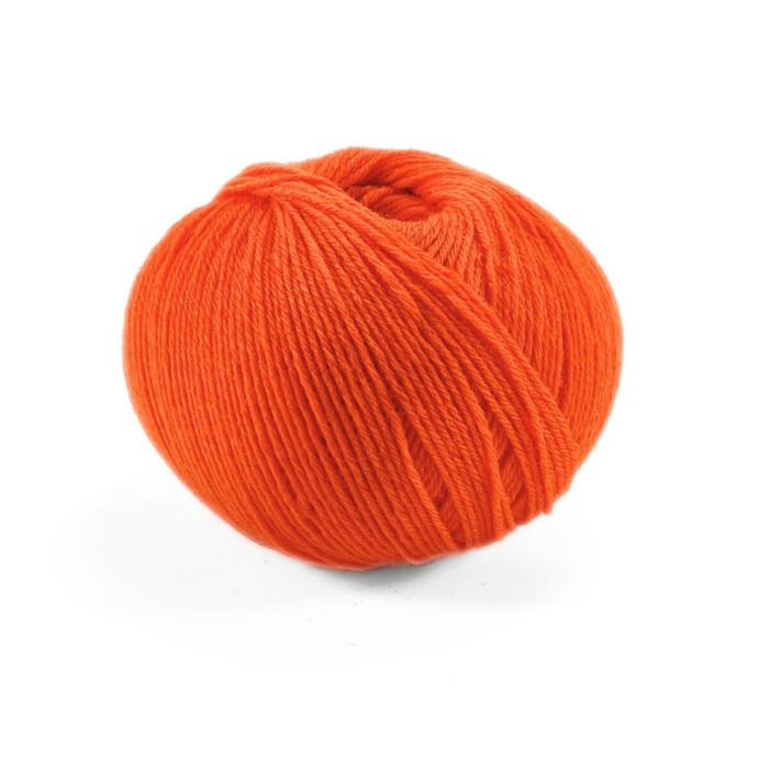 642 Пряжа Campolmi Filati Baby, 50г - 200м, морквяний, 100% меринос