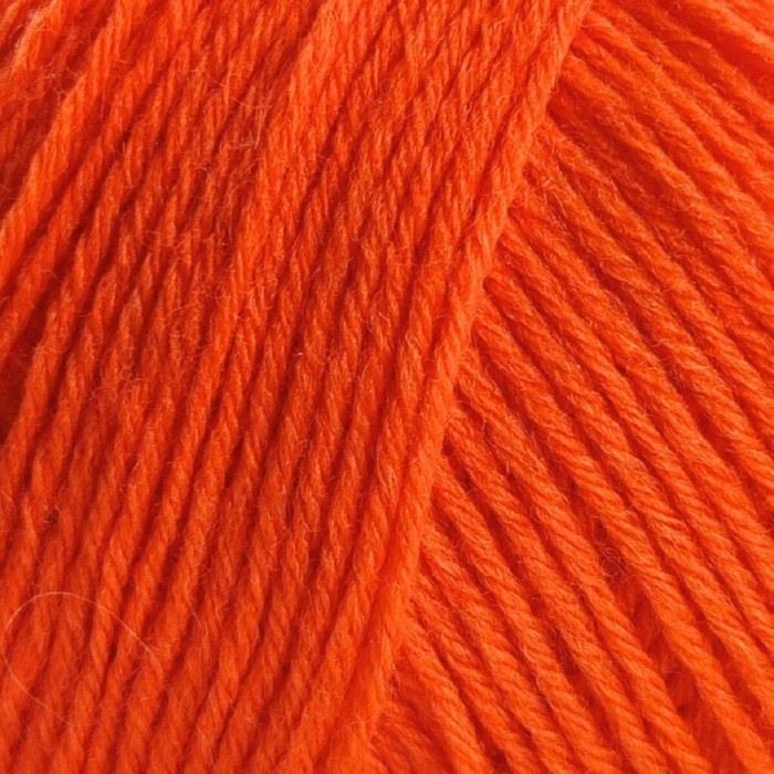 642 Пряжа Campolmi Filati Baby, 50г - 200м, морквяний, 100% меринос