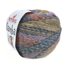643 Пряжа Mondial Samba, 200г - 400м, мультіколор, 30% вовна віргінська, 70% мікрофібра