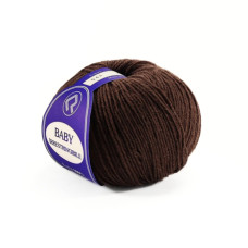 644 Пряжа Campolmi Filati Baby, 50г - 200м, коричневий, 100% меринос