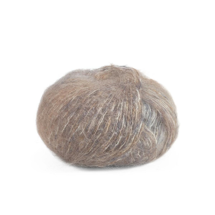 65 Пряжа Adriafil Desiderio, 25г - 160м, бежево-сизий, 55% мохер, 23% вовна екстрафайн, 22% шовк