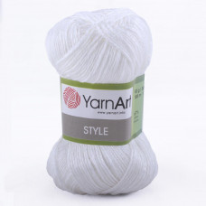 650 Пряжа Style 50гр - 185м (Білий) YarnArt