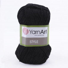 651 Пряжа Style 50гр - 185м (Чорний) YarnArt