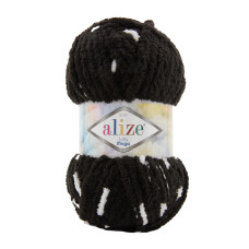 6543 Пряжа Softy Mega 100гр-70м (чорний). Alize