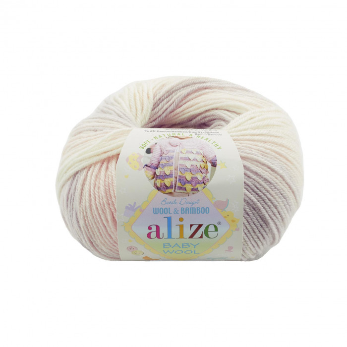 6554 Пряжа Baby Wool Batik 50гр - 175м (різнокольорова). Alize(Знятий з виробництва)