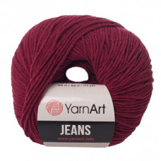 66 Пряжа Jeans 50гр - 160м (Бордовий) YarnArt