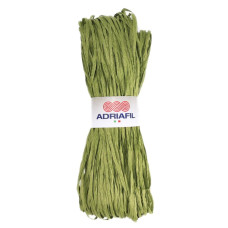 66 Рафія Adriafil Rafia Filato, 50г - 100-150м, болотний, 100% рослинна целюлоза