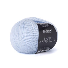 6638 Пряжа Lana Attraente YarnArt , 50г - 180м, блакитний, 100% вовна