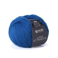 6646 Пряжа Lana Attraente YarnArt , 50г - 180м, синій, 100% вовна