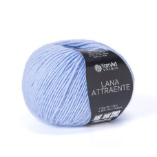 6648 Пряжа Lana Attraente YarnArt , 50г - 180м, блакитний, 100% вовна