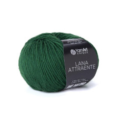 6658 Пряжа Lana Attraente YarnArt , 50г - 180м, темно-зелений, 100% вовна