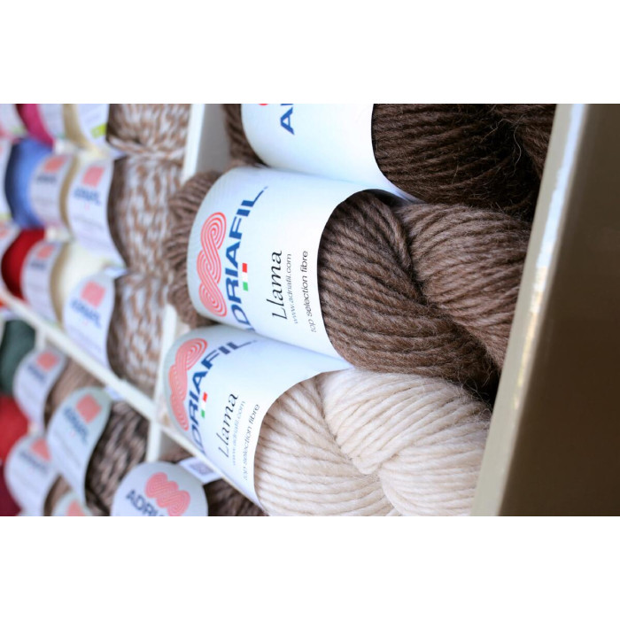 67 Пряжа Adriafil Llama, 100г - 120м, світло-сірий, 50% лама вовна, 50% вовна