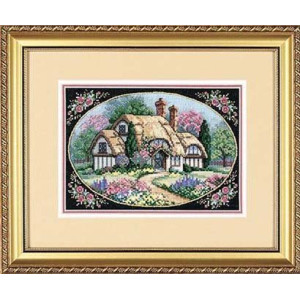 6710 Зачарований котедж, 18х13 см. Dimensions. Набір для вишивки хрестиком на Aida 18