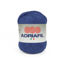 68 Пряжа Adriafil Fenice, 50г - 155м, темно-бакитний, 80% бавовна перероблена, 15% бавовна, 5% інші волокна
