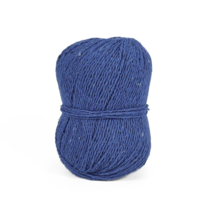 68 Пряжа Adriafil Fenice, 50г - 155м, темно-бакитний, 80% бавовна перероблена, 15% бавовна, 5% інші волокна