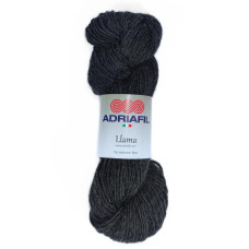 68 Пряжа Adriafil Llama, 100г - 120м, антрацит, 50% лама вовна, 50% вовна
