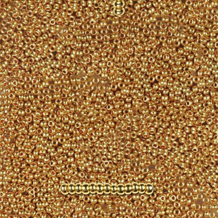 68388 10/0 чеський бісер Preciosa, 5 г, золотий, непрозорий металік