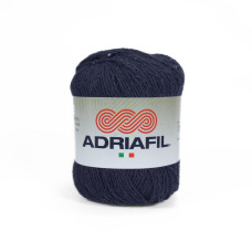 69 Пряжа Adriafil Fenice, 50г - 155м, темно-синій, 80% бавовна перероблена, 15% бавовна, 5% інші волокна