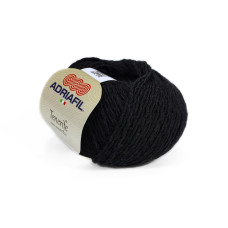 69 Пряжа Adriafil Tenerife, 50г - 90м, чорний, 90% бавовна, 10% віскоза