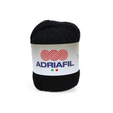 69 Пряжа Adriafil Totalino, 50г - 140м, чорний, 100% льон