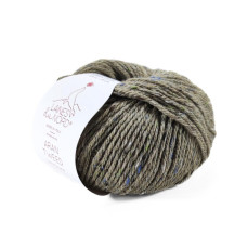 7 Пряжа Laines du Nord Aran Tweed, 50г - 90м, сірий-хакі, 30% альпака файн, 50% вовна, 20% віскоза