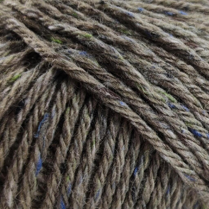 7 Пряжа Laines du Nord Aran Tweed, 50г - 90м, сірий-хакі, 30% альпака файн, 50% вовна, 20% віскоза