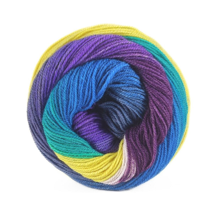 7 Пряжа Laines du Nord Harmonious Sock, 100г - 420м, різнокольоровий, 75% вовна, 25% нейлон