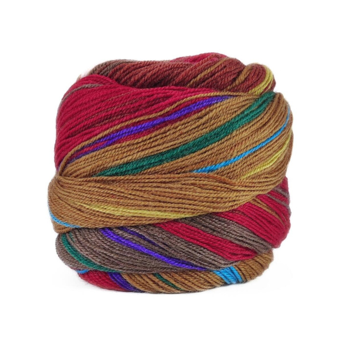 7 Пряжа Laines du Nord Indulgence Sock, 100г - 420м, різнокольоровий, 75% вовна, 25% нейлон