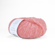 7 Пряжа Laines du Nord Piuma Cashmere, 25г - 75м, лососевий, 75% вовна, 16% кашемір, 9% нейлон