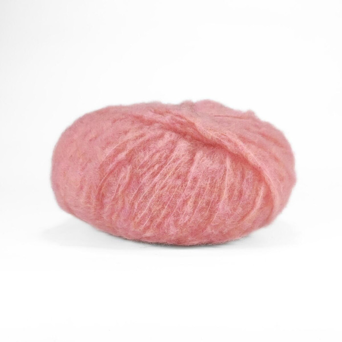 7 Пряжа Laines du Nord Piuma Cashmere, 25г - 75м, лососевий, 75% вовна, 16% кашемір, 9% нейлон