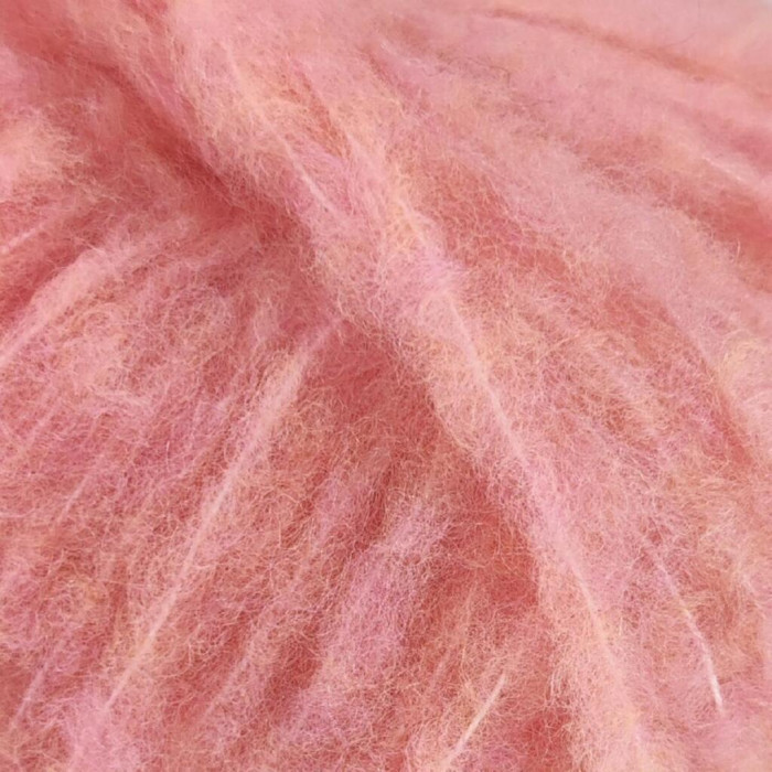 7 Пряжа Laines du Nord Piuma Cashmere, 25г - 75м, лососевий, 75% вовна, 16% кашемір, 9% нейлон