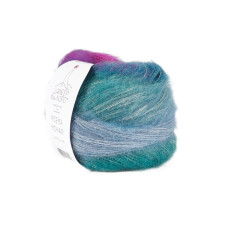 7 Пряжа Laines du Nord Poema Mohair, 150г - 600м, різнокольоровий 70% кід мохер, 30% шовк