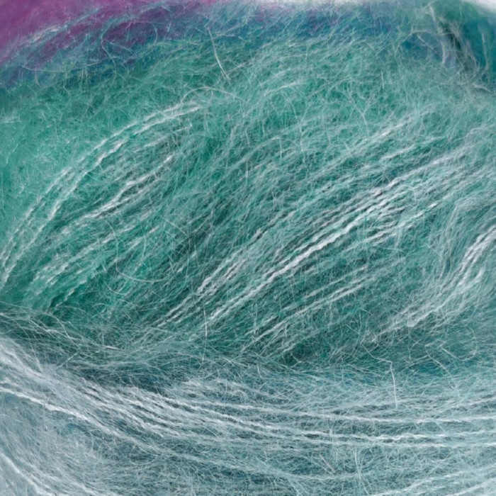 7 Пряжа Laines du Nord Poema Mohair, 150г - 600м, різнокольоровий 70% кід мохер, 30% шовк