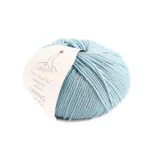 7 Пряжа Laines du Nord Spring Wool, 50г - 140м, світло-блакитний, 50% вовна, 50% бавовна