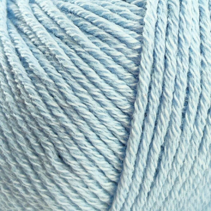 7 Пряжа Laines du Nord Spring Wool, 50г - 140м, світло-блакитний, 50% вовна, 50% бавовна