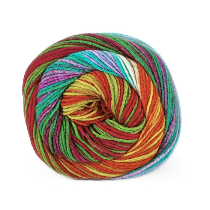 7 Пряжа шкарпеткова Laines du Nord Paint Sock 6 PLY,150г - 400м, різнокольоровий, 75% вовна, 25% нейлон