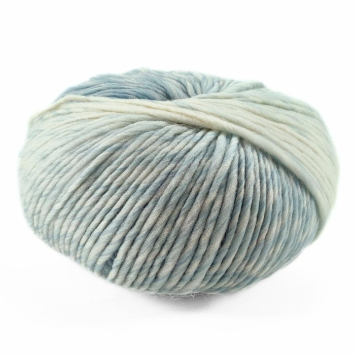 7 Пряжа Laines du Nord Slippers, 200г - 200м, блакитний-бузковий, 100% вовна
