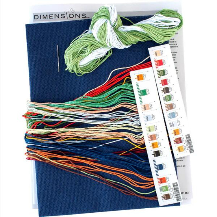 70-09617 Dimensions Набір для вишивки рахунковим хрестиком - Winter Pattern Зимовий мотив 35x35 см, Aida14