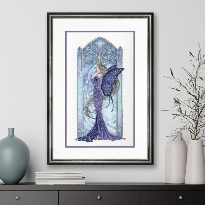 70-09618 Dimensions Набір для вишивки рахунковим хрестиком - Wintertime Fairy Зимова Фея 43x25 см, Aida18